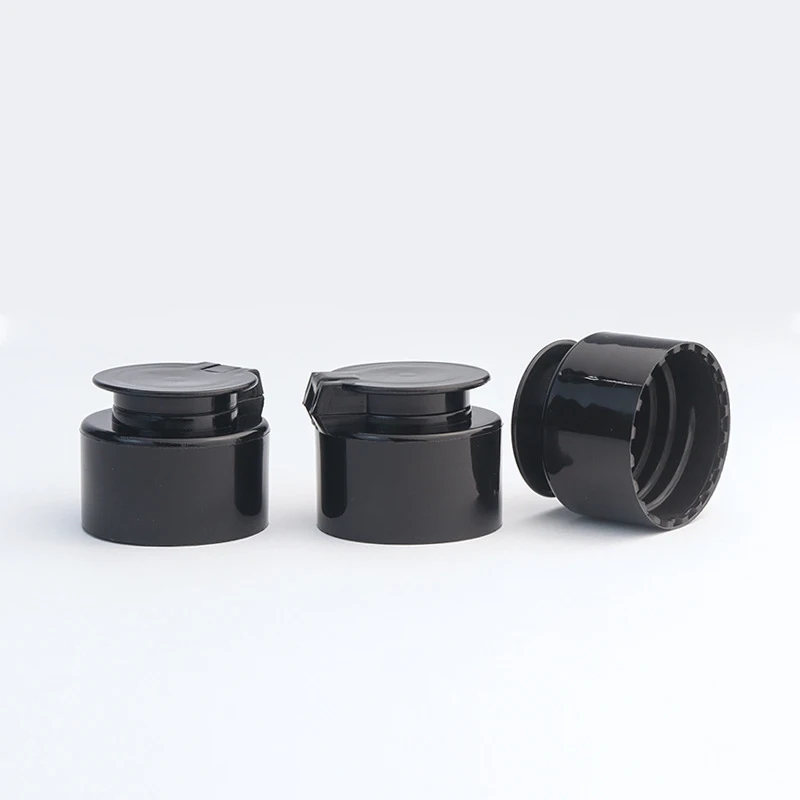 screw cap plastic lids 28mm Cosmetic packaging plastic flip top cap