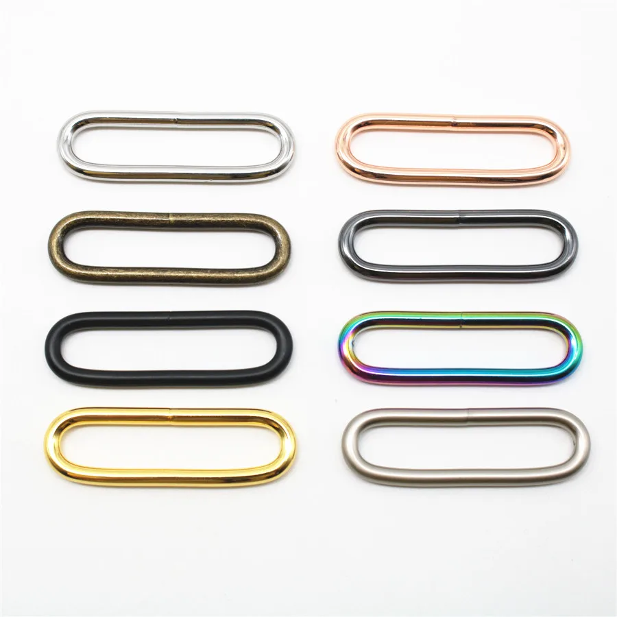 Strap Belt Loop Dog Collar Leads Clasp Hardware 20mm 25mm 38mm Metal Oval Ring Buckle Carabiner Hook For Bag Backpack