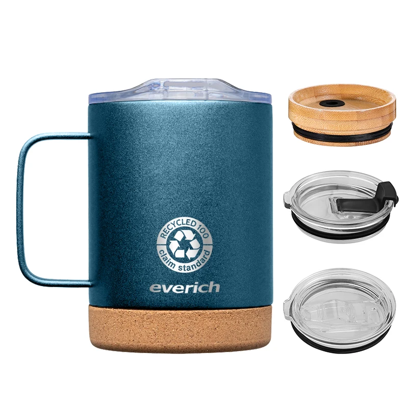 BPA free tumblers 18/8 stainless steel vacuum insulated customization color 12/24oz capacity with cork bottom