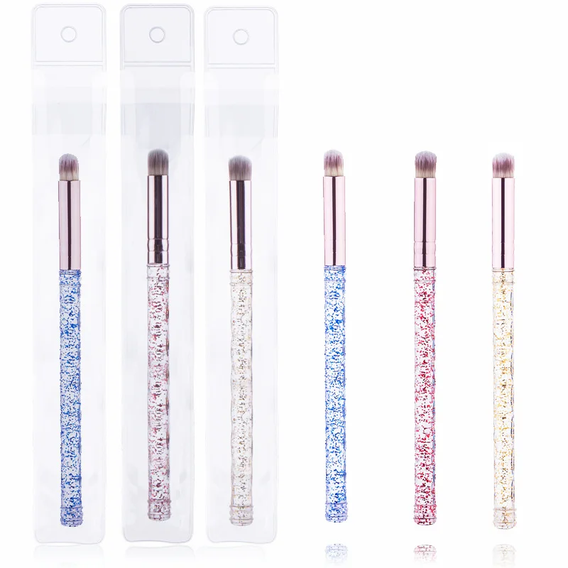 
Popular hot selling single crystal handle concealer brush custom design eyebrow brush 