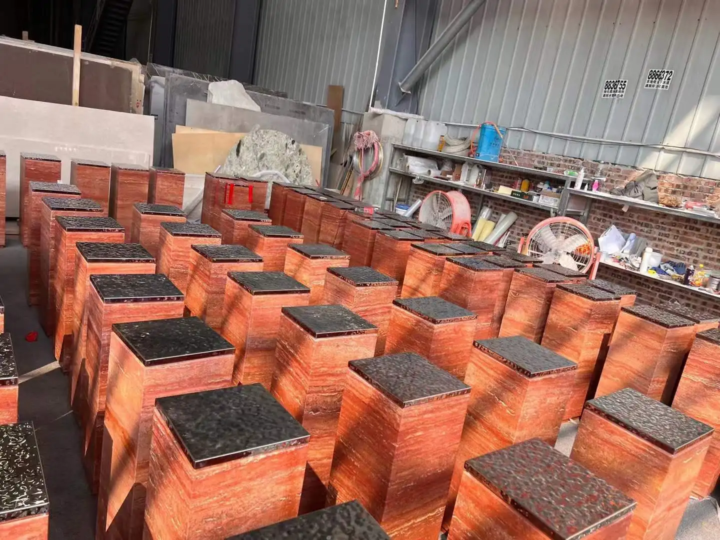 Red Travertine Stone Slab Wholesale