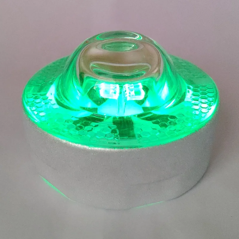 Highway Roadway Amber Red LED Raised Pavement Marker Lights Toughened Tempered Glass Solar Road Stud
