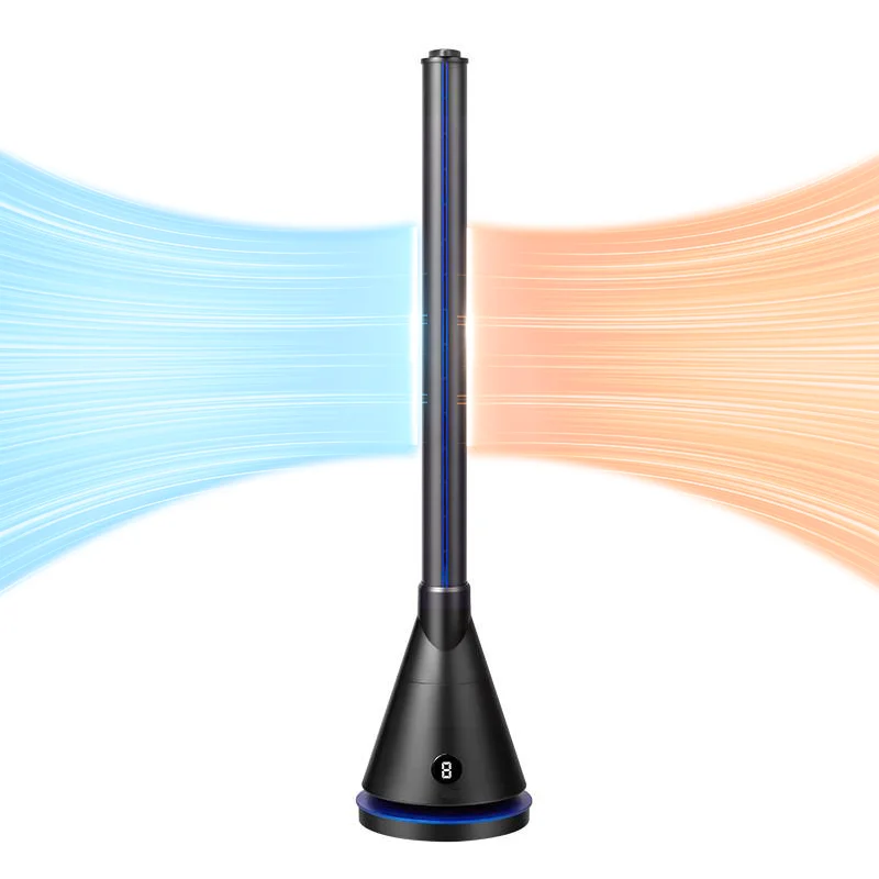 Air Circulation Tower Fan Saa Ce Certificate Ptc Heating Bladeless Fan Voice Control Air Portable Cooler&Heater Fan