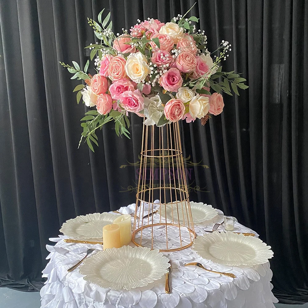 cheap golden metal flower stand metal plant stand shelf flower pot holder