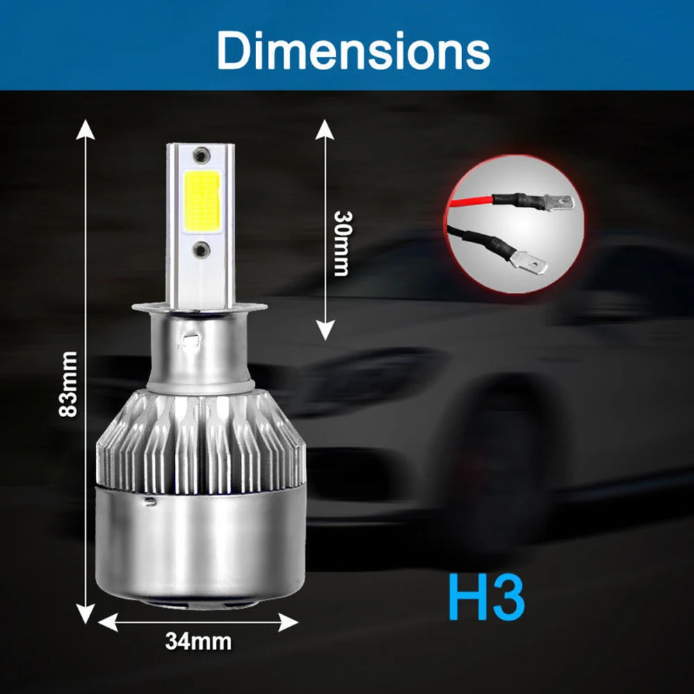 Оптовая продажа Заводская цена авто C6 светодиодные фары лампы H1 H3 H7 H11 H13 880 9005 9006 9007 светодиод Светодиодные Автомобильные