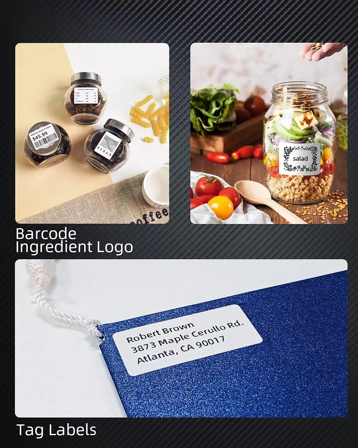 Free sample E Win Self Adhesive Custom Printed Frozen Food Label Sticker, Food Packaging Waterproof Food Label