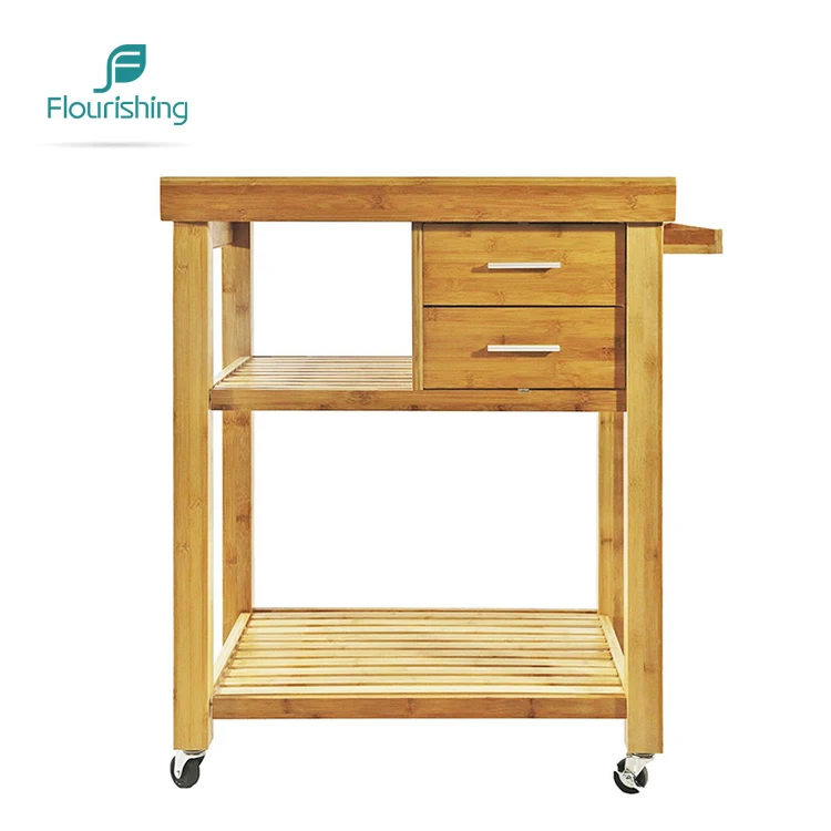 Уличная мебель современного дизайна из бамбука, деревянный рулон, кухонный остров, тележка для хранения, тележка с колесиком