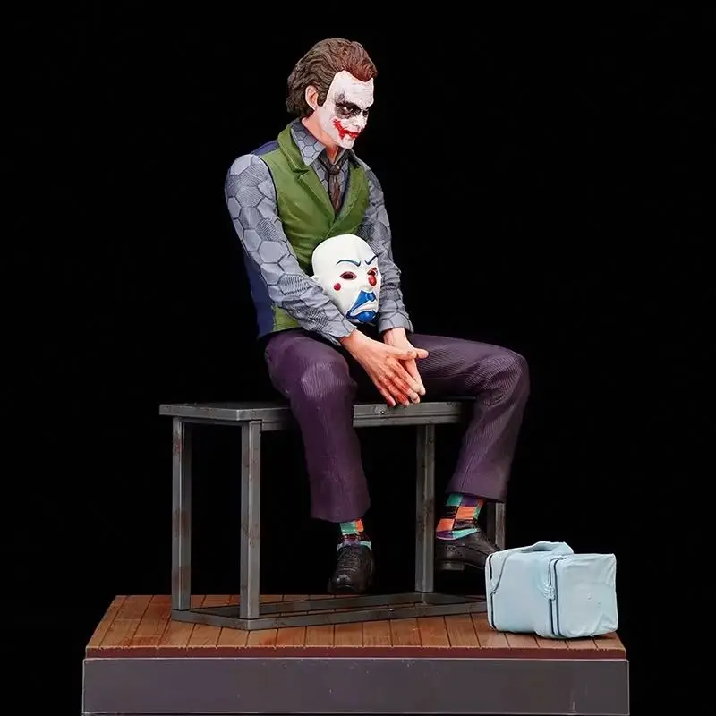 Heath Ledger statue Joker sitting  model static ornament action figure