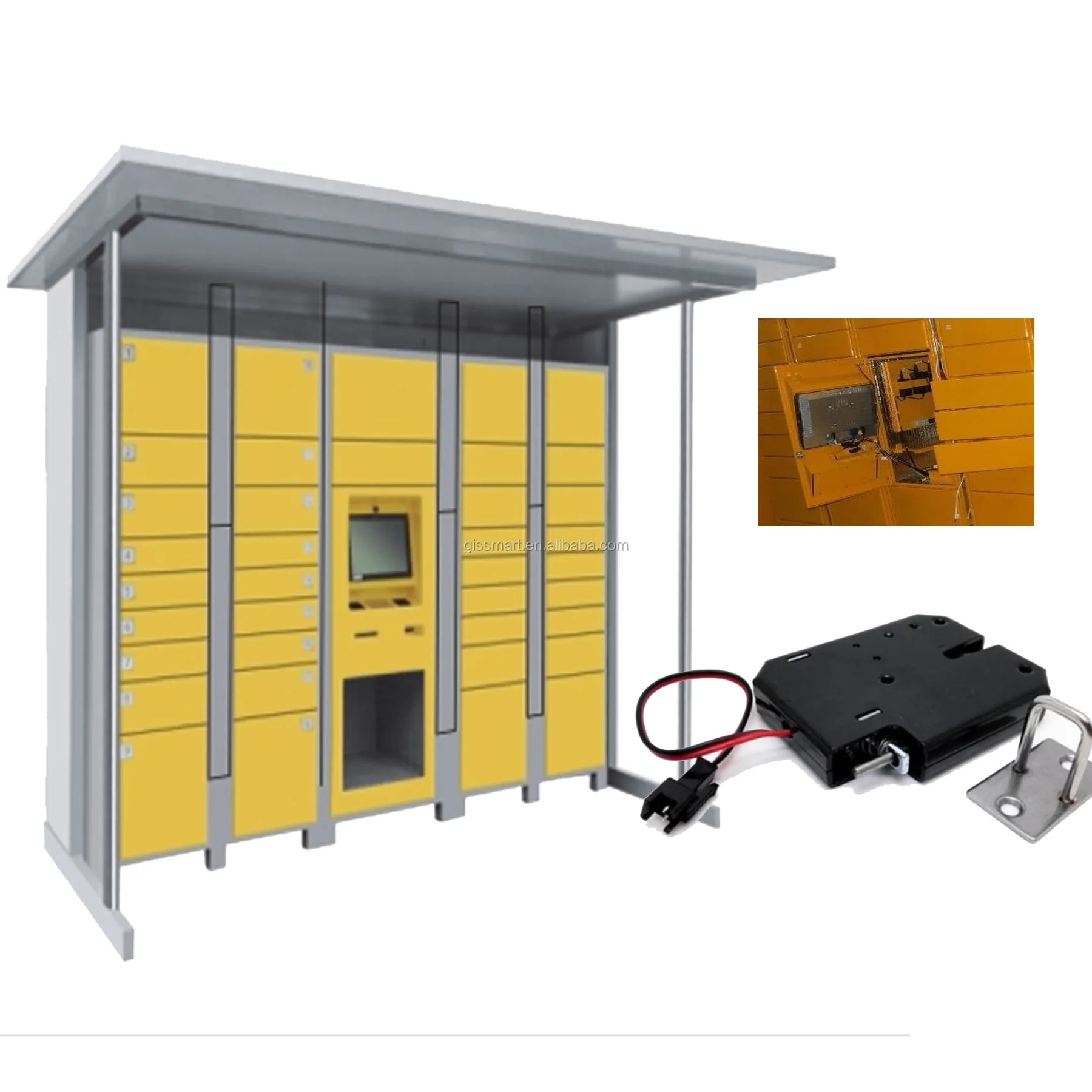 Odm Oem Factory Cheap Express Parcel Locker Electrical Control Magnetic Bolt Lock 24v 2wire Cabinet Door Solenoid Electric Lock