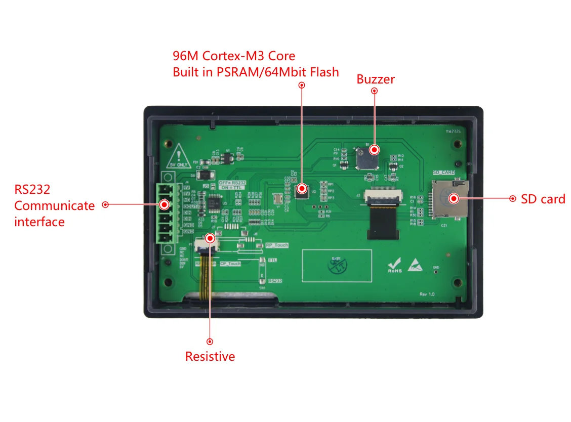 DACAI Новый dc48270ks043 _ 1010 0t 4 3 дюймов 480*270 TTL LUA HMI LCD модуль