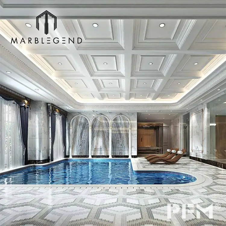 Contemporary interior marble floor design architecture design for villa