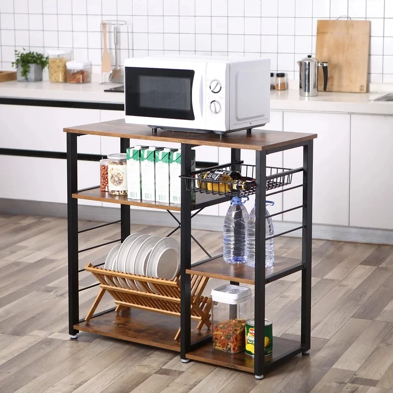  Vintage Metal and Wood Kitchen Furniture Trolley Island