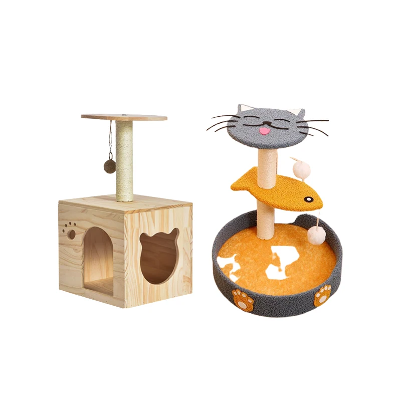 Wholesale Manufacturer Design OEM Large cats trees cats, Climbing Frame with Sisal Rope Post Platform and Ladder/