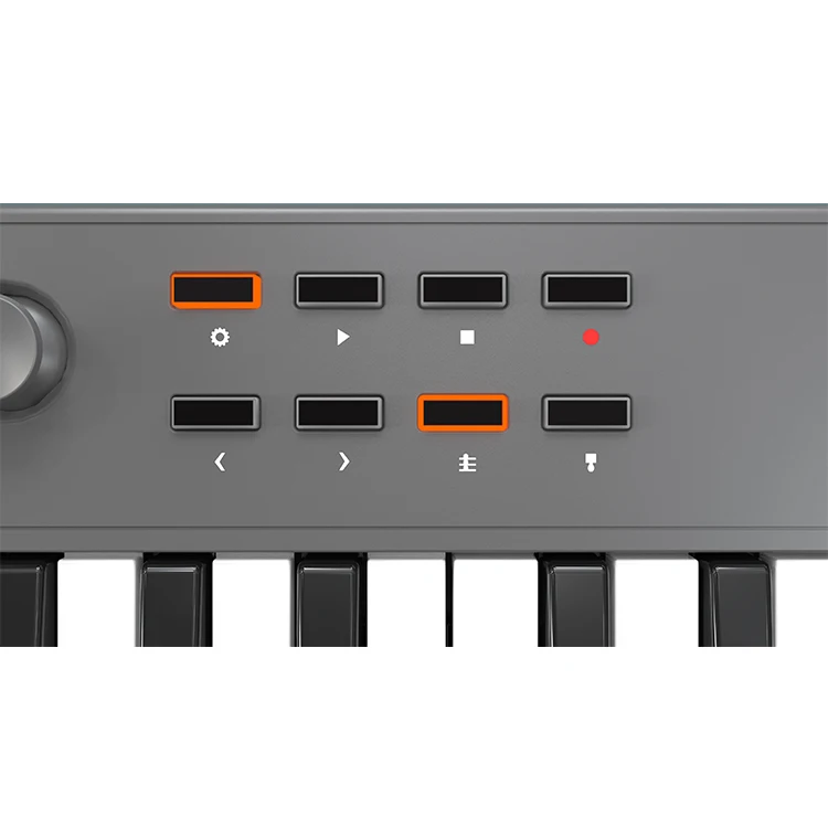 MIDIPLUS Usb Mini Organ Midi Device 32-Key Professional Composing Companion With Eye-Catching Rgb Drum Pad And 4 Functional Knob
