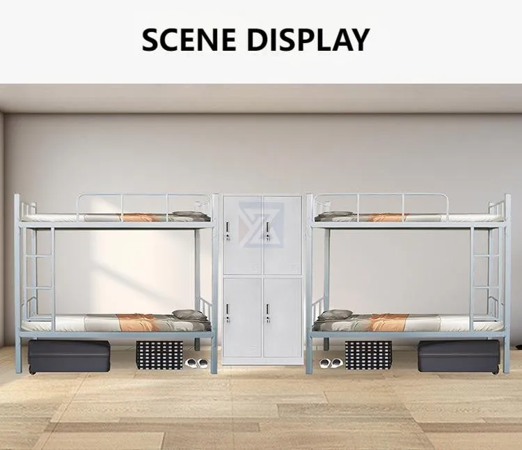 With Modern Design Kids Bunk Bed Industrial Stainless Steel Steel Furniture School Adult Double Metal Bunk Bed Beds Metal
