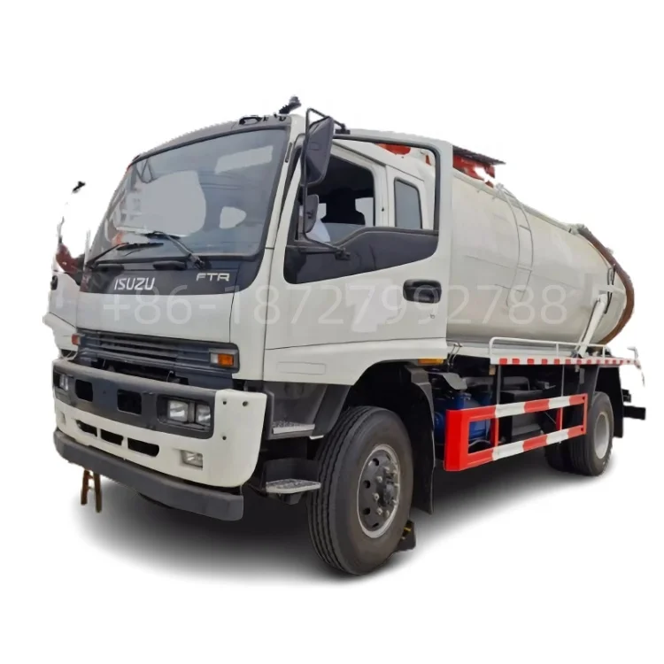 Japan Brand  Cheap Price 1suzu 12CBM 4X2 Used new italy pump Vacuum Sewage toilet liquid Suction Trucks For Sale
