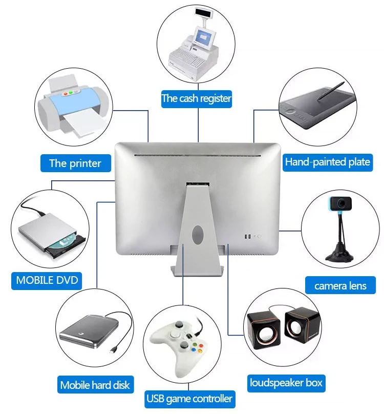 19 22 inches touch screen desktop aio computer all-in-one all in one computer for office