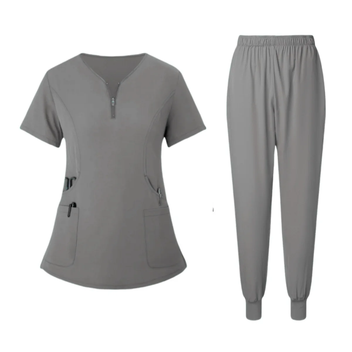 Custom Logo Plain Breathable Nurse Uniforms Fashion Design Clinic Work Clothes Womens Medical Scrubs Uniforms Sets