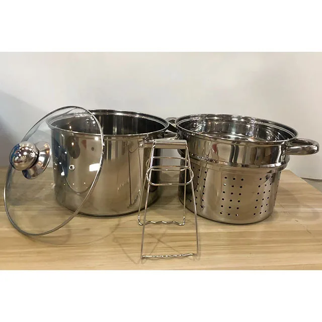 Stainless Steel 430 European Style Pasta Pot Stainless Steel Cooking Pots With Mixer