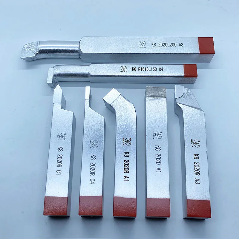 High Quality K6K8 Turning Tool Hard Alloy Brazing Tip with Curved Cutting Edge Side Moving Side Cutting Tool Pointed Boring Tool