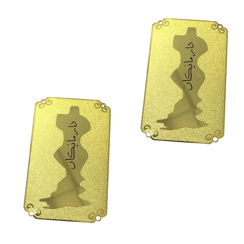 China Factory Customized Decorative Clothing Labels Stainless Steel Garment Nameplates Tags Good Quality Clothing Metal Labels
