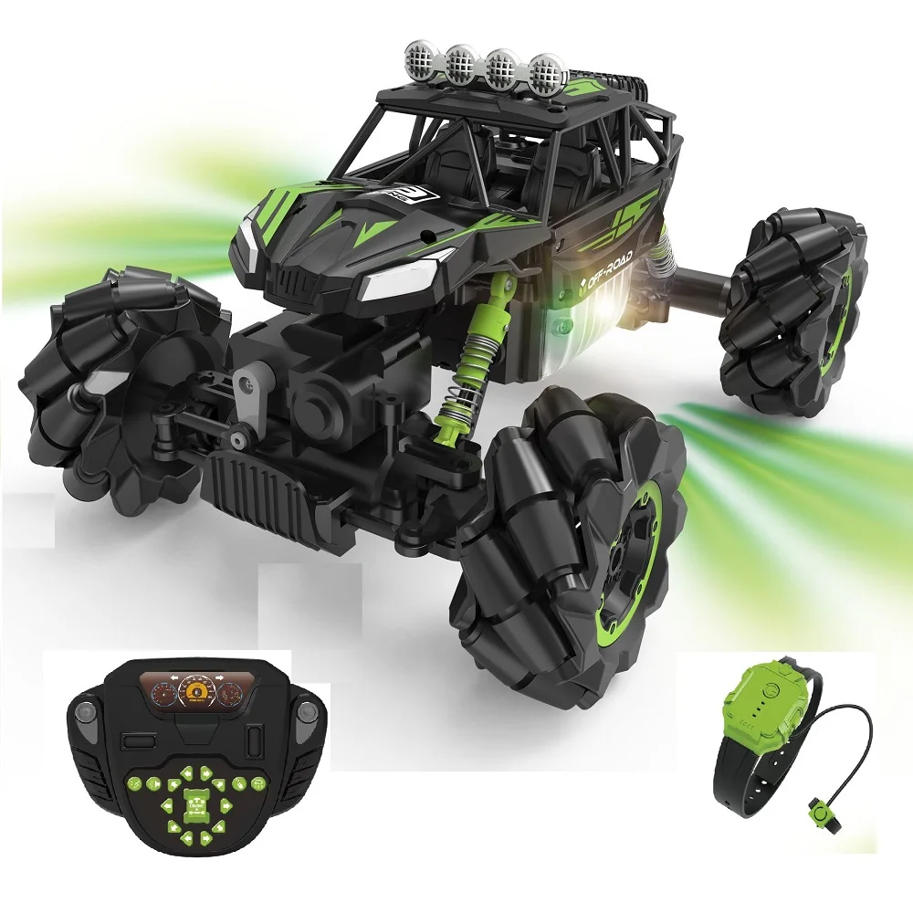 
RTS 1/16 Plastic BIG Wheel Stunt Climbing Car Rc Cars Toy With Handle Remote Control For Children 