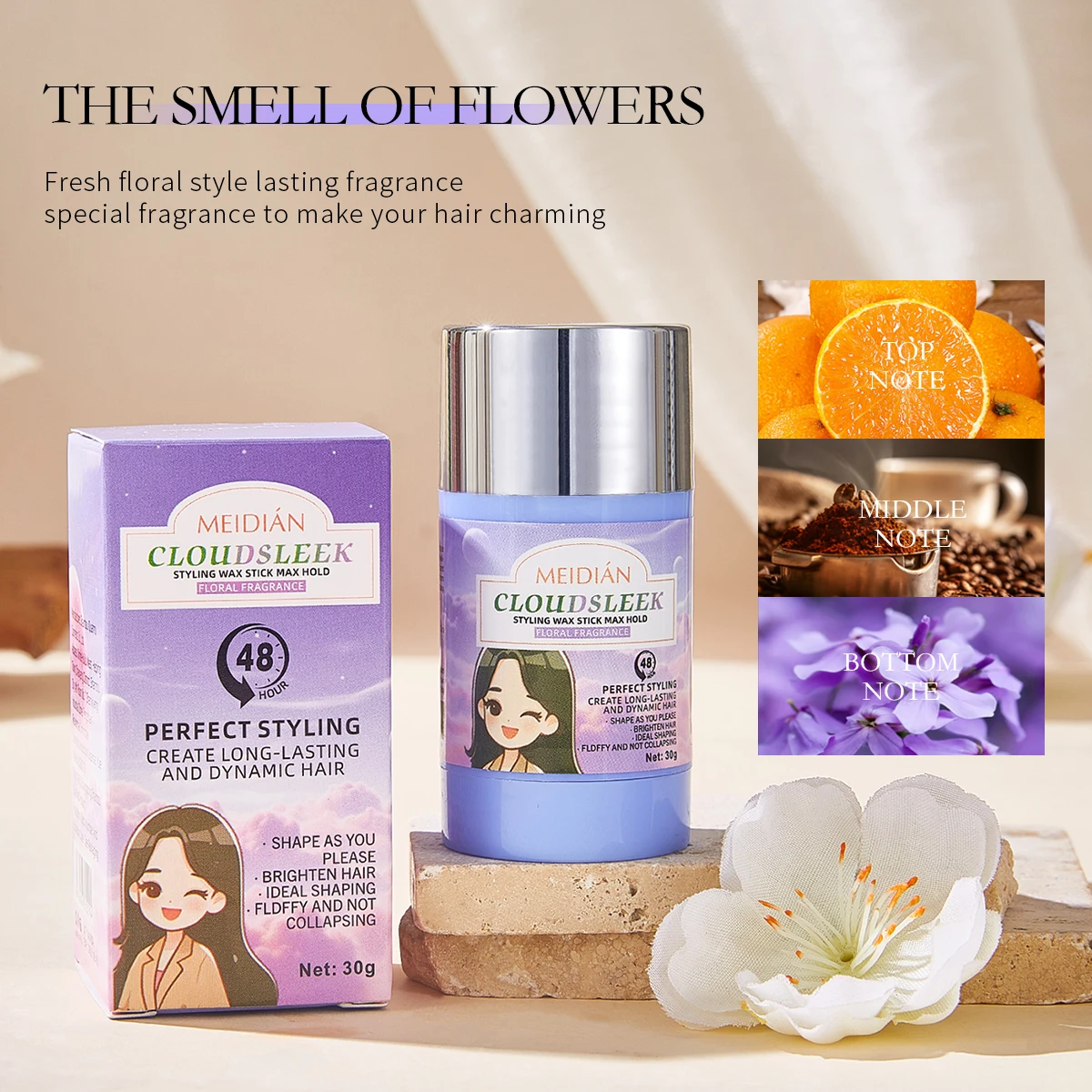 Original Private Label Men Women Hair Gel Styling Products Use Not Greasy Edge Control hair wax stick For Hair Fixed