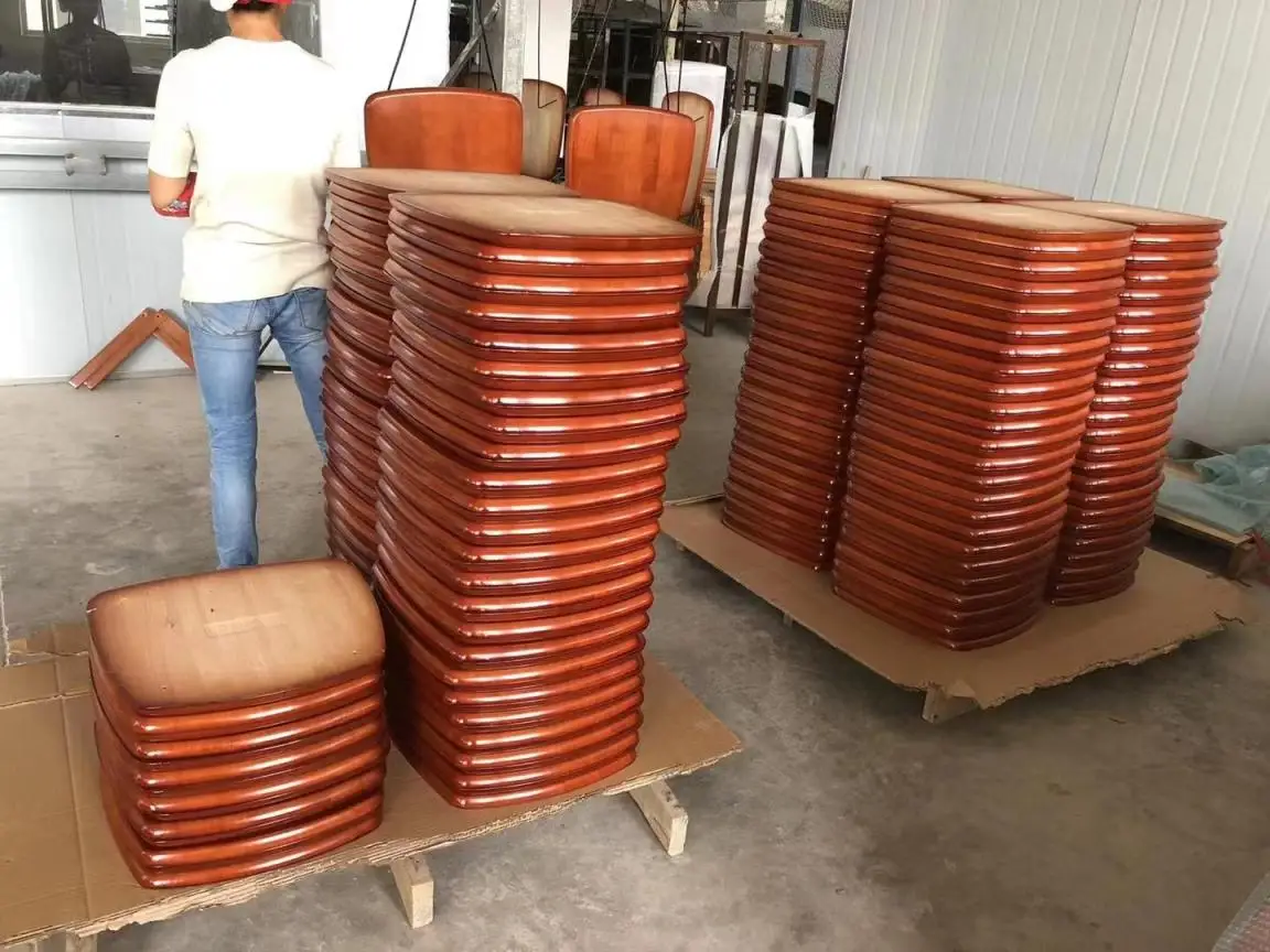 Factory Modern Dinner Table Set 6 Chairs Home Furniture Rubber wood Chair Solid Wood  House Round Rotating Dining Tables
