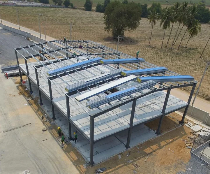 China prefab steel structure building manufacturer low cost warehouse steel hangar warehouse insulated prefab workshop