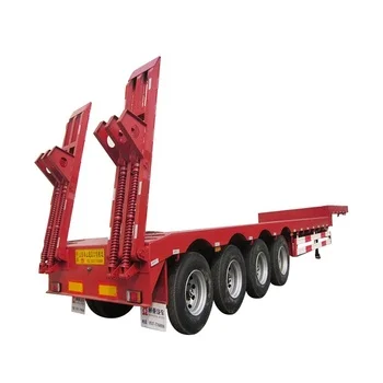 China Manufacture TONGYA Low Price 3/4 axis trailer Lowboy Lowbed Semi Trailers