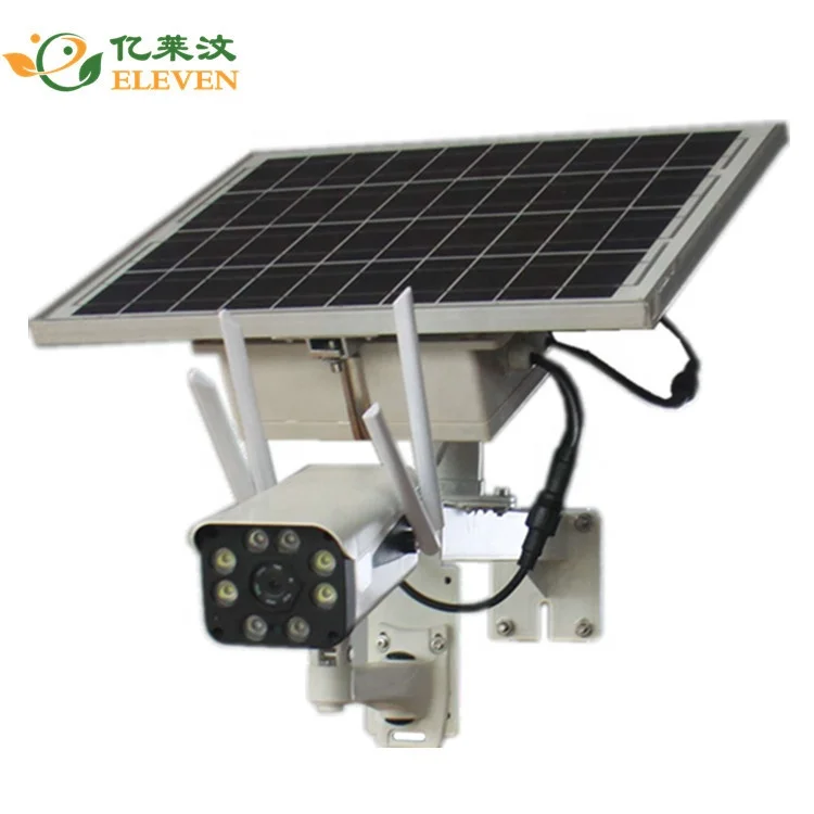 Outdoor construction site solar panel wifi & 4g security camera system outdoor solar powered wireless