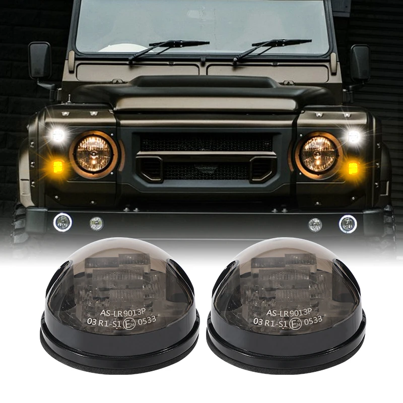 Smoked Lens LED Update Complete Light Kit For Land Rover Defender 90 Lights Set 65W Red Rear/White Reverse/Turn Signal Lights