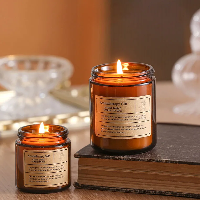 WELLNESS Classics Scented Candle Custom Color Glass Jar And Tin Lid Aroma Essential Oils Soy Wax Candle & Home Fragrance Gift