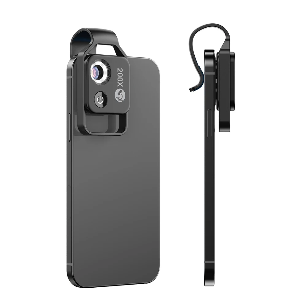 APEXEL Universal 200x Cellphone Magnifier Microscope Portable Clip-on Micro Lens Micro Lens for SmartPhone