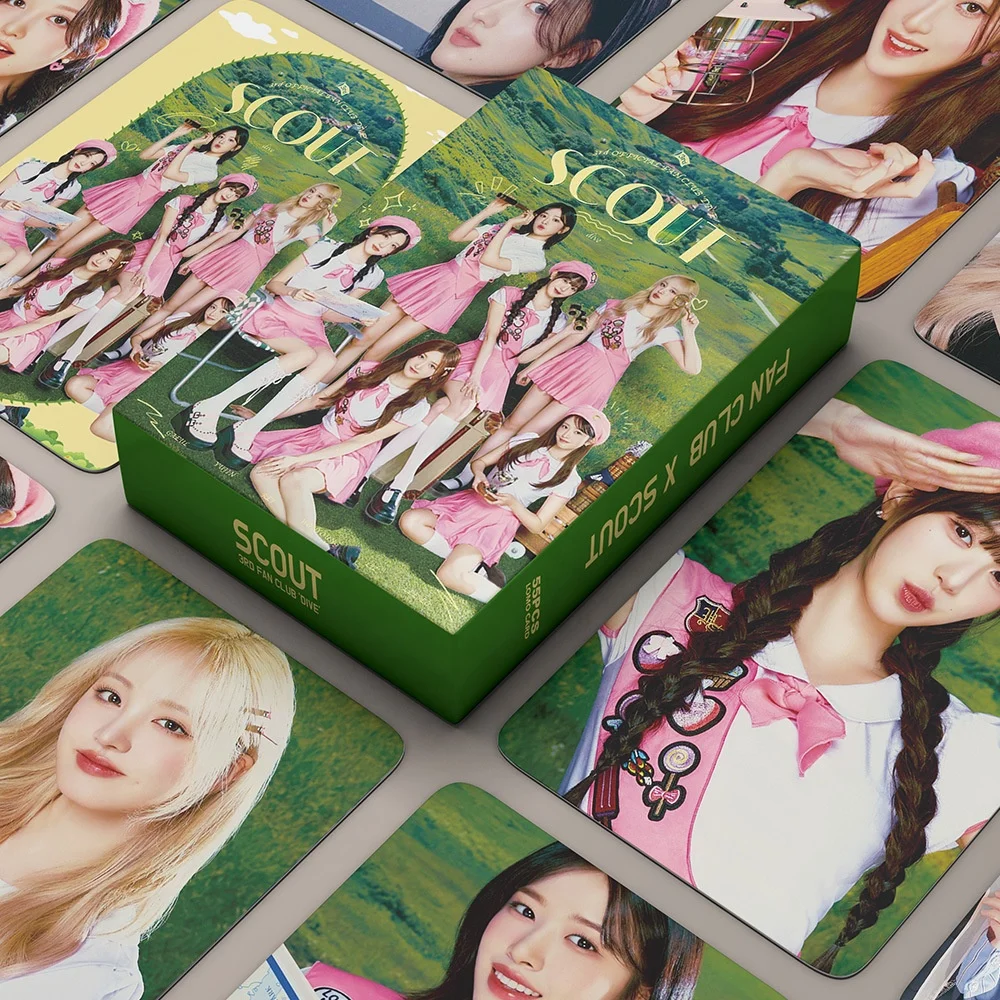 YUWEI 55pcs/box Kpop Photo Card SCOUT Lomo Rei Gaeul Wonyoung Yujin Leeseo Liz Photocard for KPOP