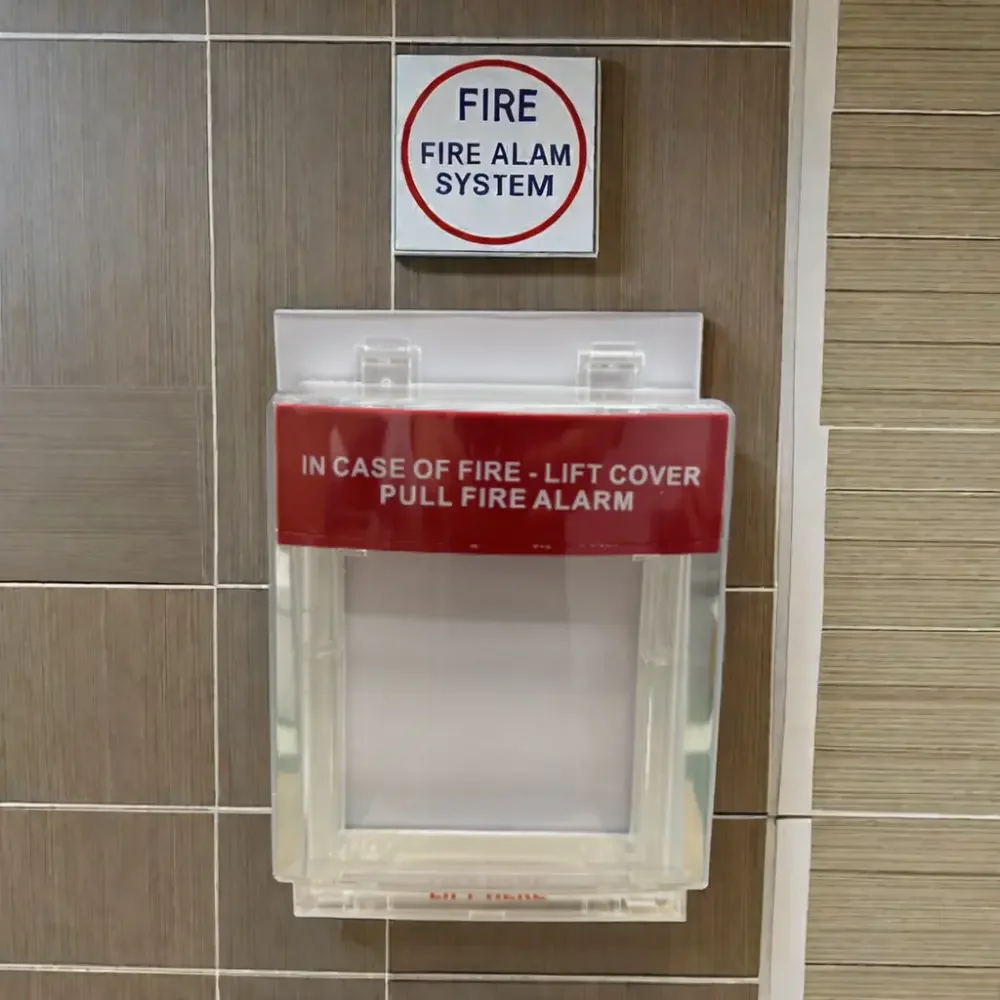 SUMRING Manual Call Point Pull Station can with Protective Cover Optical Push Button Manual Call Point Cover for Fire Alarm