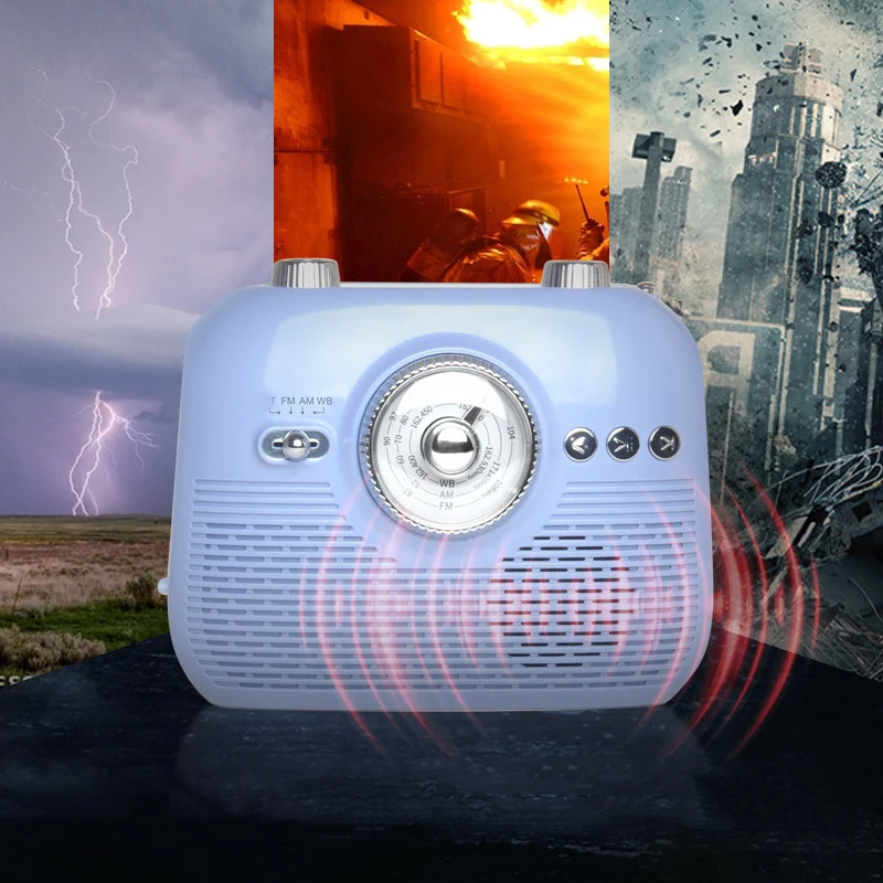 Wholesale Promotional Gift Radio Hand-powered Lamp Flashlight Survival Emergency Charging Multi-functional Power Banks