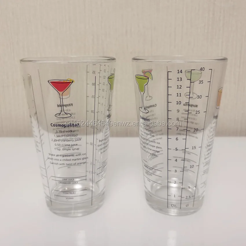 Amazon Best Seller Round Shape  Glassware Measure Cup Cups Mugs Drinking beer Glasses