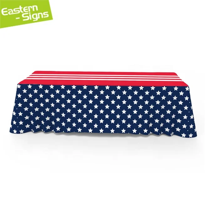 Custom Logo Printed 6ft 8ft Fitted Cover Interconversion Display Tablecloth Table Cloth for Trade Show