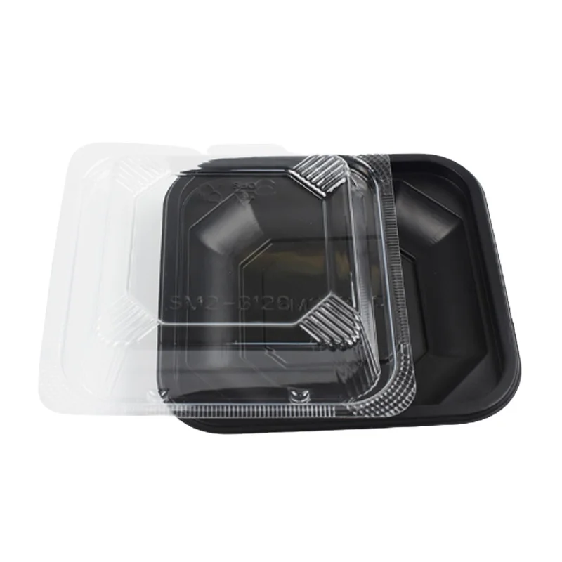 Customized disposable fast food plastic sushi tray packaging takeaway box