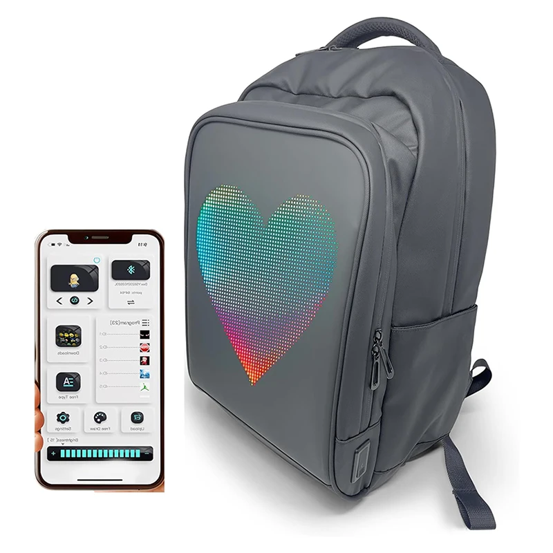 LED Backpack with Programmable Screen led advertising laptop Backpack for women and men best Christmas Gift