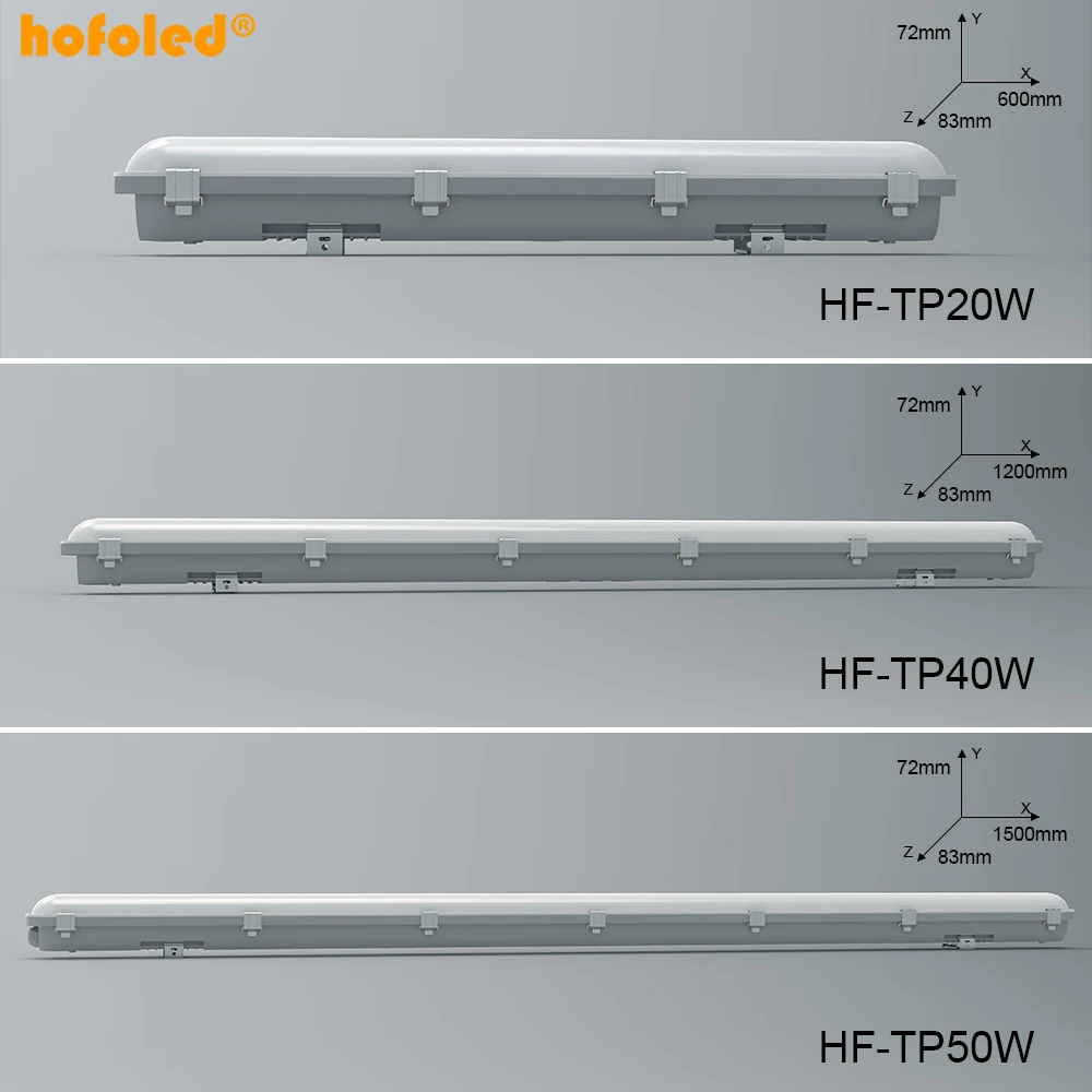 Commercial 110V 220V  Popular 1.2m LED Batten Light Fixture 4FT 40W IP65 LED Tri-proof Light