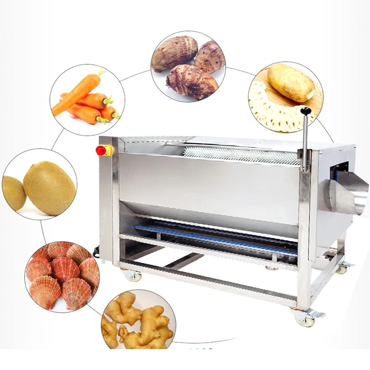 Brush Roller 1200kg per Hour Commercial Ginger Sweet Potato Peeling and Cleaning Machine