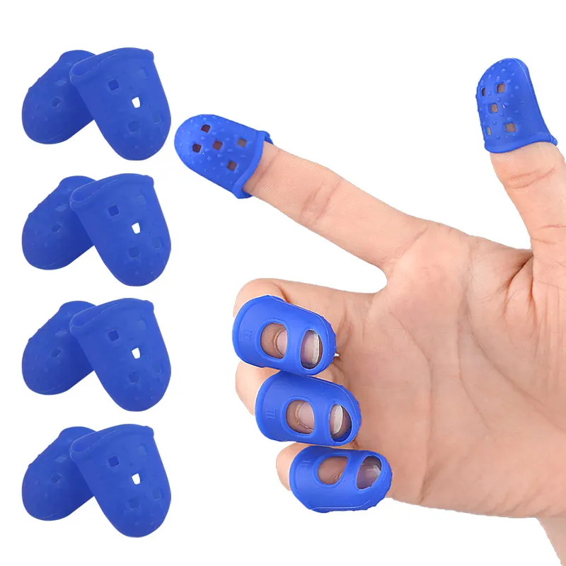Silicone finger cover soft porous breathable non-slip guitar finger protector rubber finger cover