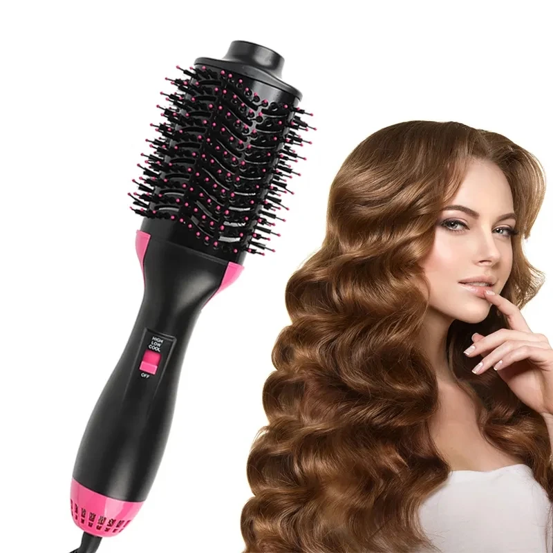 Professional 1200w 3 In 1 One Step Blow Hair Dryer Brush Straightener And Styler Rotary Volumizer Electric Hot Air Brush