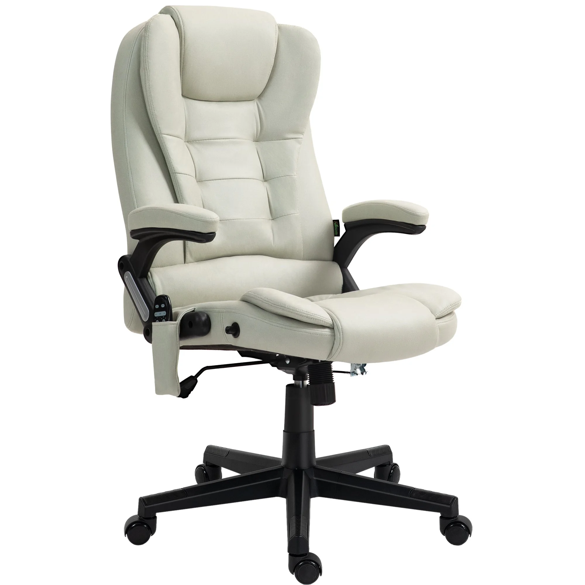 Comfortable Manager Executive Ergonomic Beige Pu Leather Swivel Armchair Ceo boss Office Chair