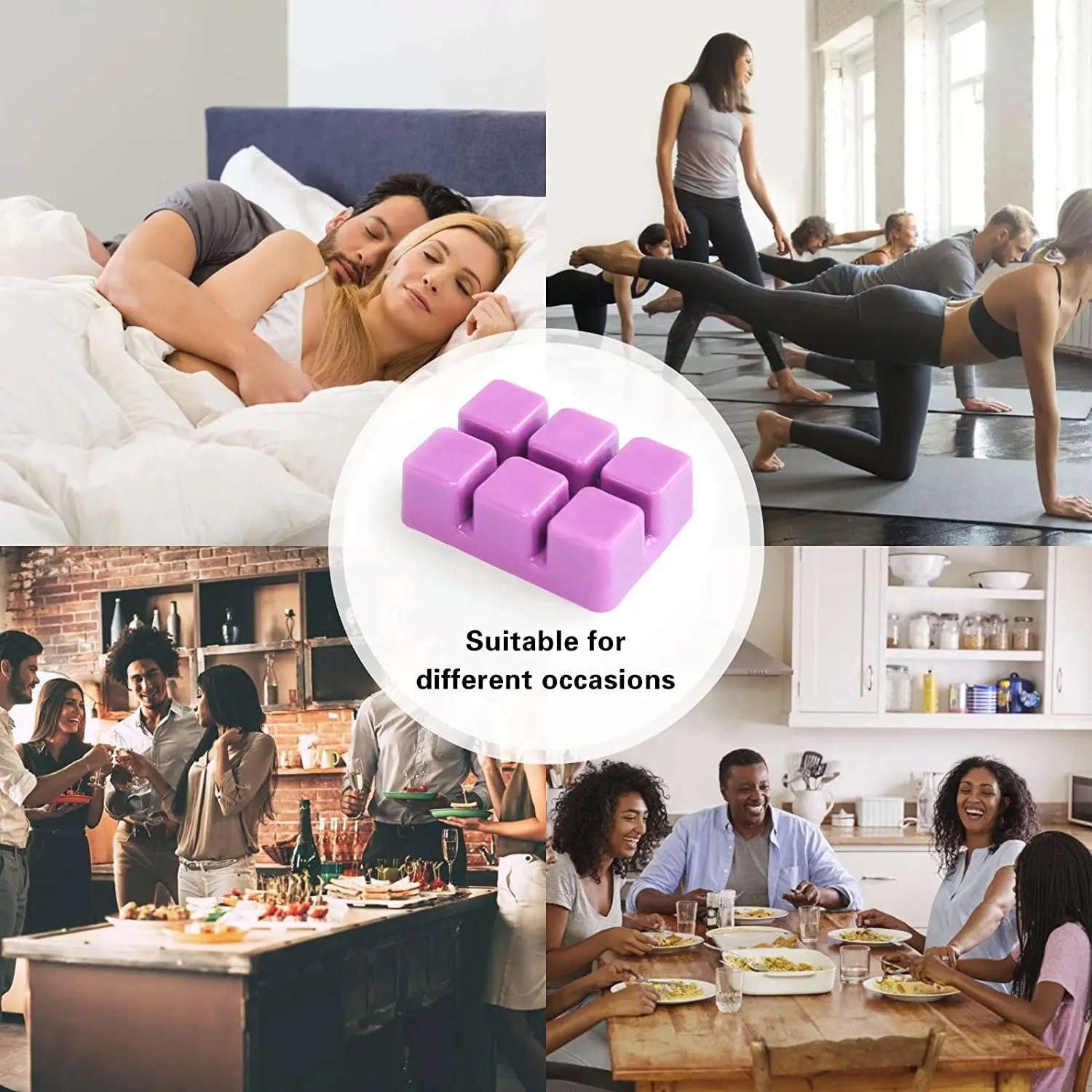 Custom Fragrances Rose Lavender Jasmine Cherry Natural Soy Wax Melts Cubes Candle Melts for Spa Relaxing Bath Yoga