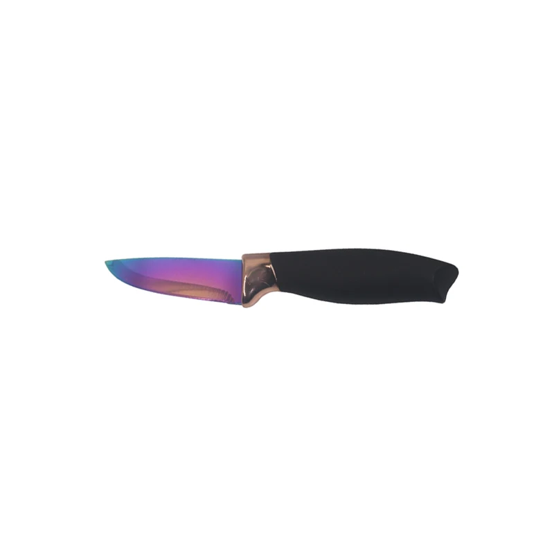 High Quality knife set color plating stainless Steel Kitchen Knife with titanium plating for gift