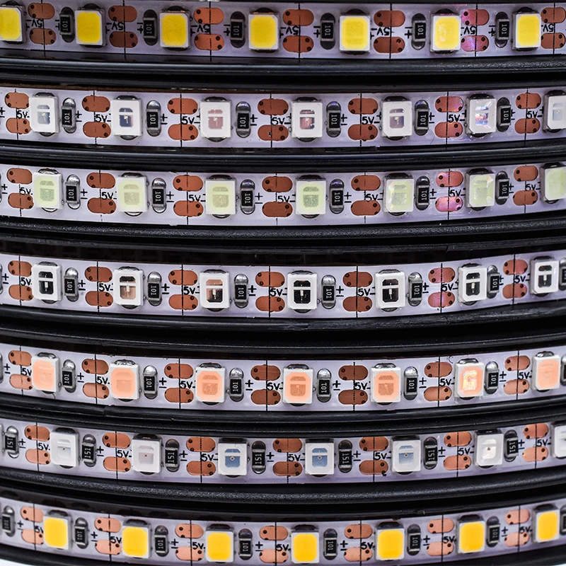 5v 5mm 5mm 120led per meter Waterproof IP68 ws2812b lights 2835 RGB led strip blue red green High Quality