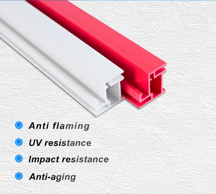 PVC plastic Profiles good quality custom manufacturing glossy surface pvc extrusion profile for Window